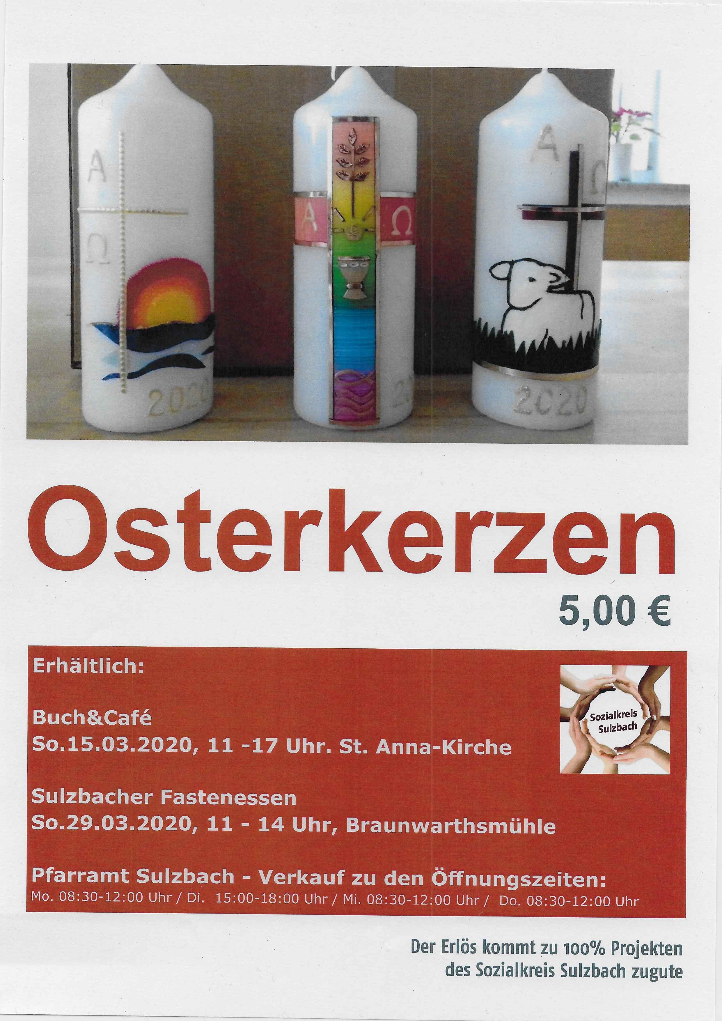 Plakat Osterkerzen 2020
