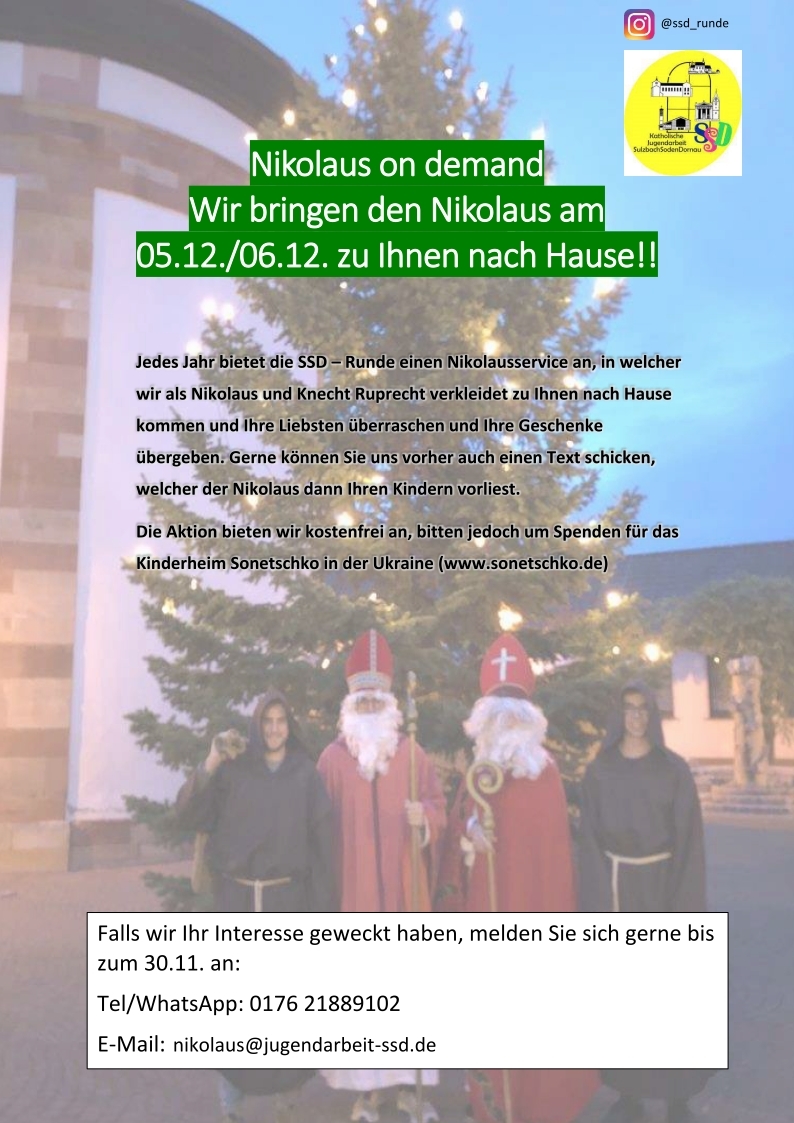 Plakat Nikolaus zu Hause