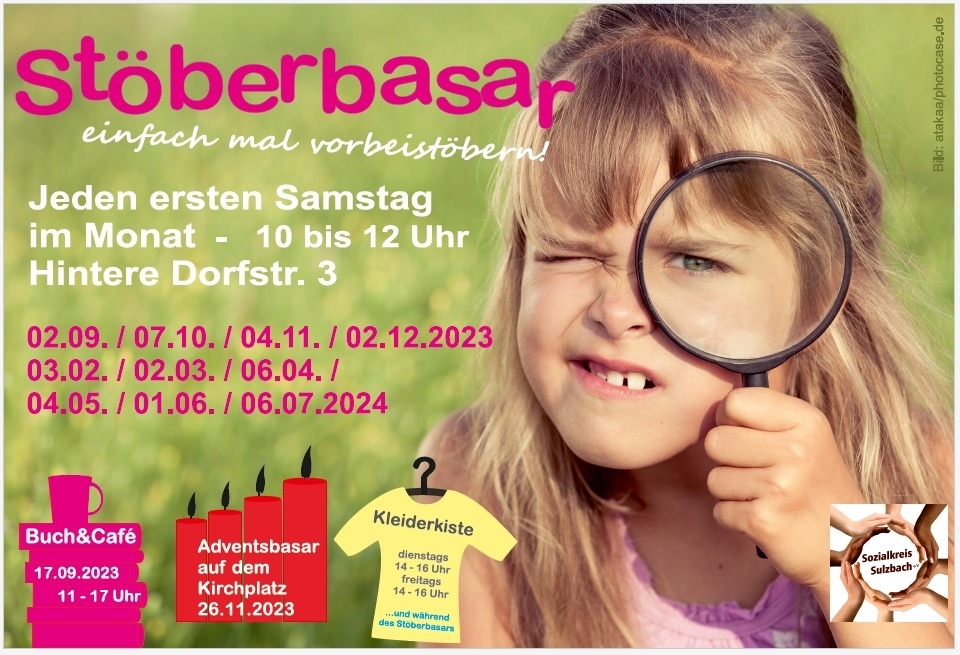 Plakat Stöberbasar 9 2023 7 2024